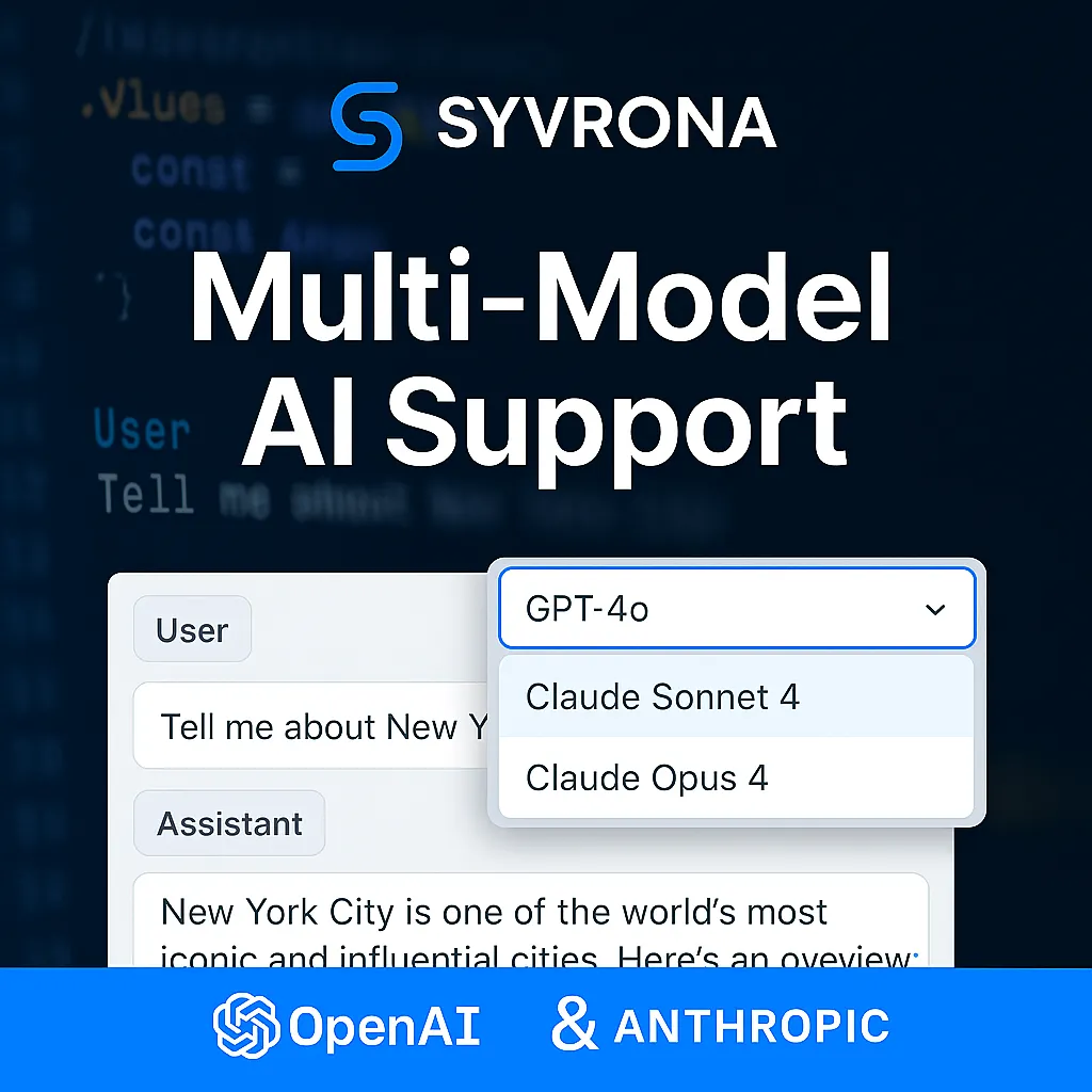 Syvrona Multi Model Support Image